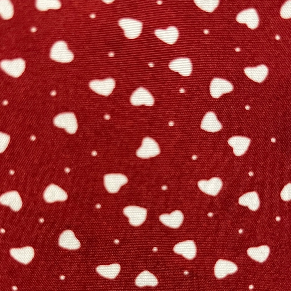 Never Worn Women's Heart Blouse Red White Top Ruffle Sleeves Summer Medium-Large
